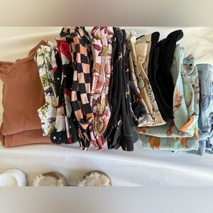 Large LOT of size 5 two piece pajamas, mostly long sleeve but a few short sleeve
